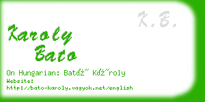 karoly bato business card
